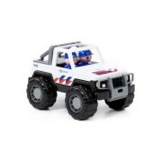Jeep safari/politie cu 2 politisti, 23x14x13cm, Polesie