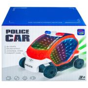 Masinuta Politie cu lumina, 12. 5x8x9. 8 cm, rosu