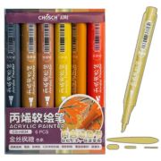 Markere acrilice, 6 culori/set, CHOSCH
