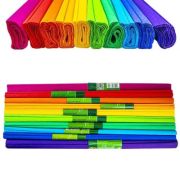 Hartie creponata 200x50cm, Curcubeu, 10 culori/set, Koh-I-Noor