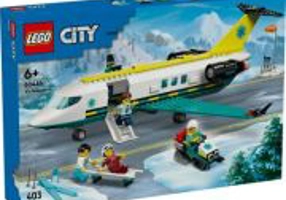 LEGO City. Avion-ambulanta pentru urgente 60465, 403 piese