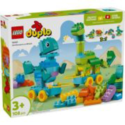 LEGO Duplo. Dinozauri pe roti 3-in-1 10451, 108 piese