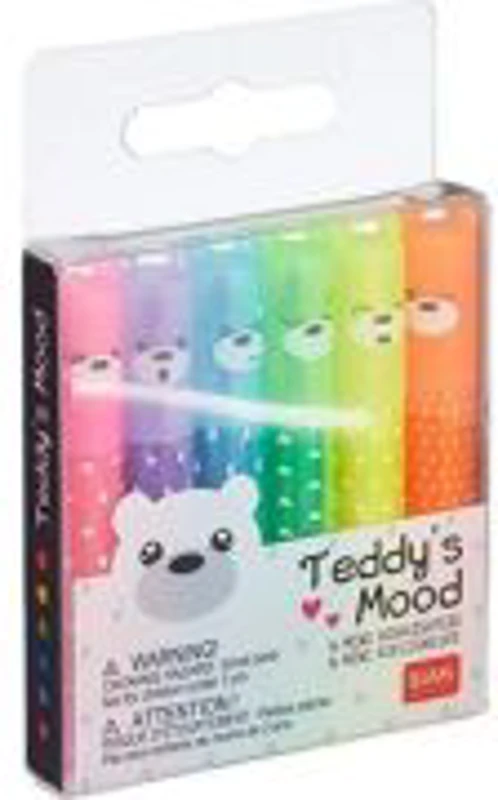 Set 6 evidentiatoare, Mini Teddy's Mood, Legami