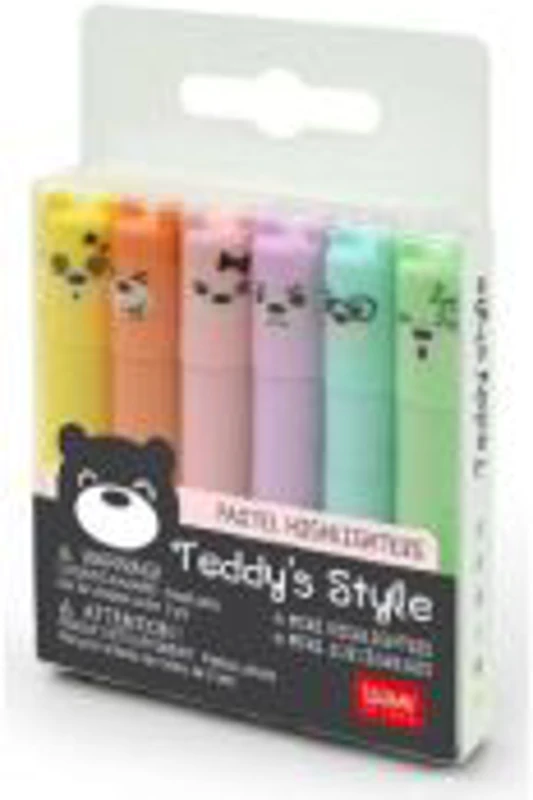 Set 6 evidentiatoare, Teddy's Style, Legami