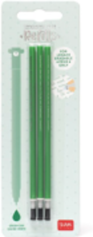 Set 3 rezerve pix cu gel, verde, Erasable Pen, Legami