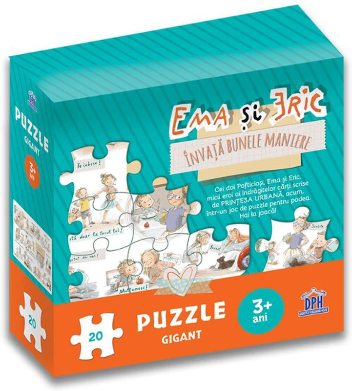 Ema si Eric invata bunele maniere. Puzzle gigant