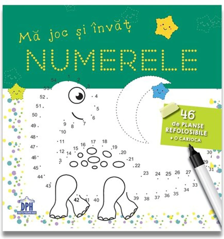 Cartea Ma joc si invat NUMERELE - 46 de planse refolosibile + o carioca
