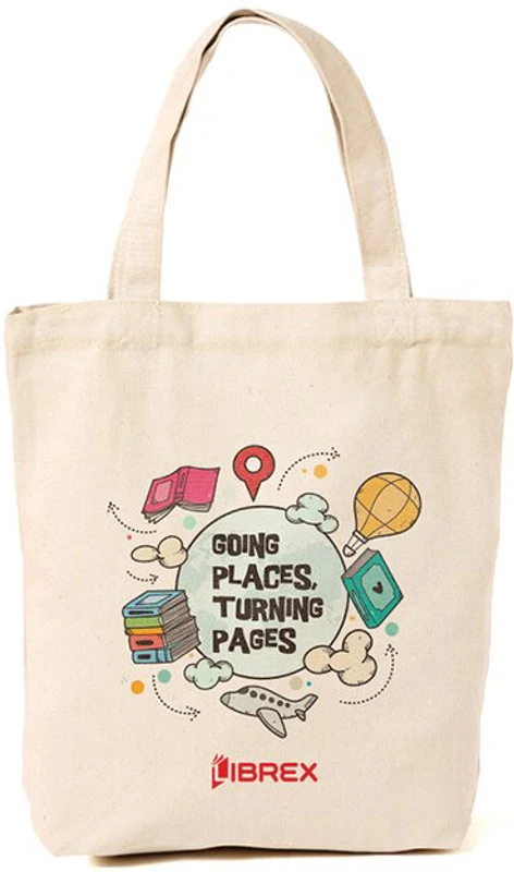 Sacosa eco bumbac - Going places, turning pages