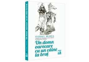 Un domn oarecare cu un caine la brat