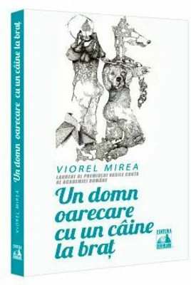 Un domn oarecare cu un caine la brat