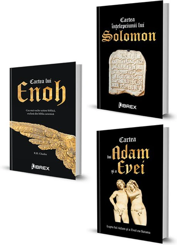 Pachet Cartea lui Enoh + Cartea intelepciunii lui Solomon + Cartea lui Adam si a Evei. Set 3 carti