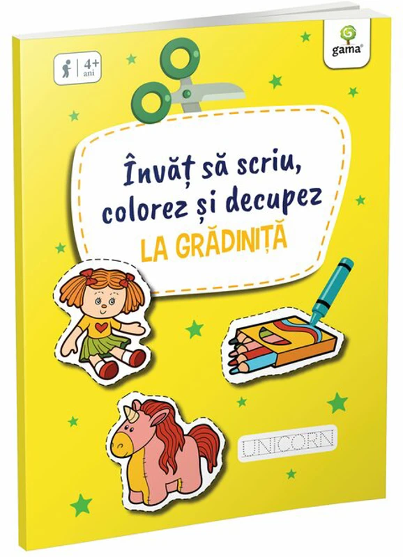 Invat sa scriu colorez si decupez la Gradinita