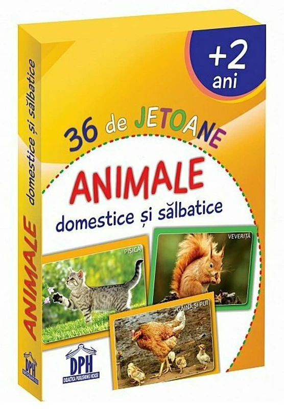 36 de Jetoane - Animale domestice si salbatice