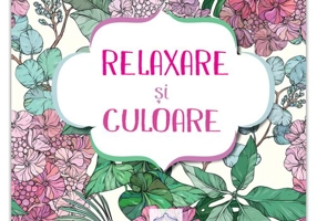 Relaxare si culoare - Carte de colorat cu 4 creioane colorate