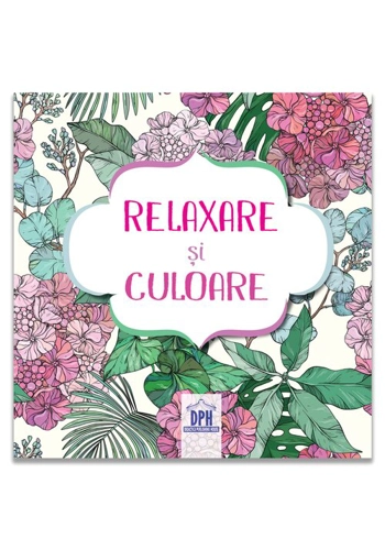Relaxare si culoare - Carte de colorat cu 4 creioane colorate