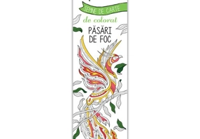 Semne de carte de colorat - Pasari de foc
