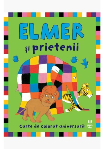 Elmer si prietenii. Carte de colorat aniversara