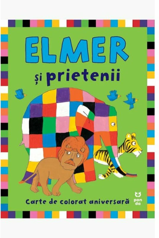 Elmer si prietenii. Carte de colorat aniversara