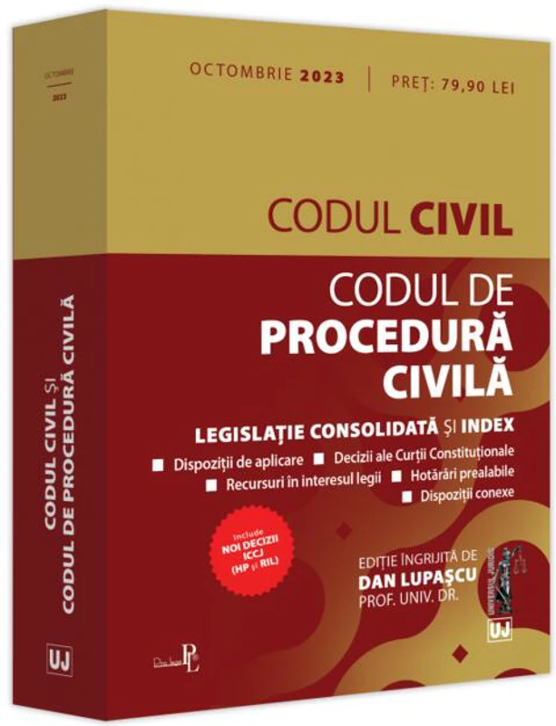 Codul civil și Codul de procedură civilă (octombrie 2023)