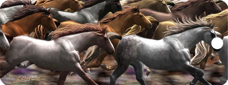Semn de carte 3D - Running Horses