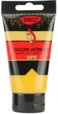 Culori acril 75 ml DACO, galben ocru