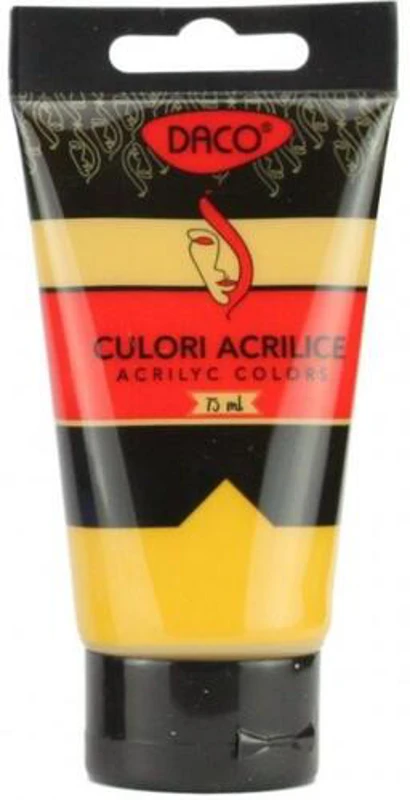 Culori acril 75 ml DACO, galben ocru