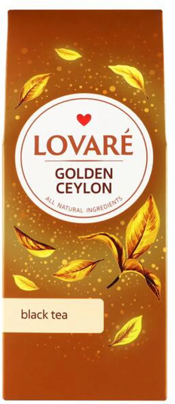 Cutie ceai cu frunze întregi Lovaré - Golden Ceylon: ceai negru de Ceylon 80 g