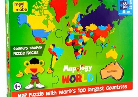 Puzzle educativ din spumă EVA - Harta Lumii