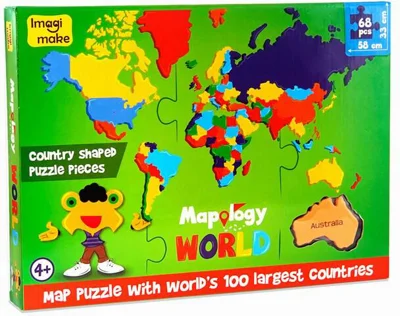 Puzzle educativ din spumă EVA - Harta Lumii