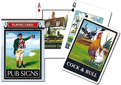 Cărți de joc Piatnik de colecție cu tema „Pub Signs”