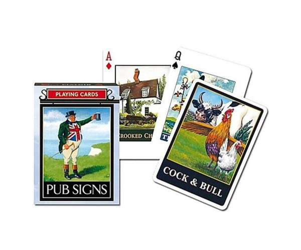 Cărți de joc Piatnik de colecție cu tema „Pub Signs”