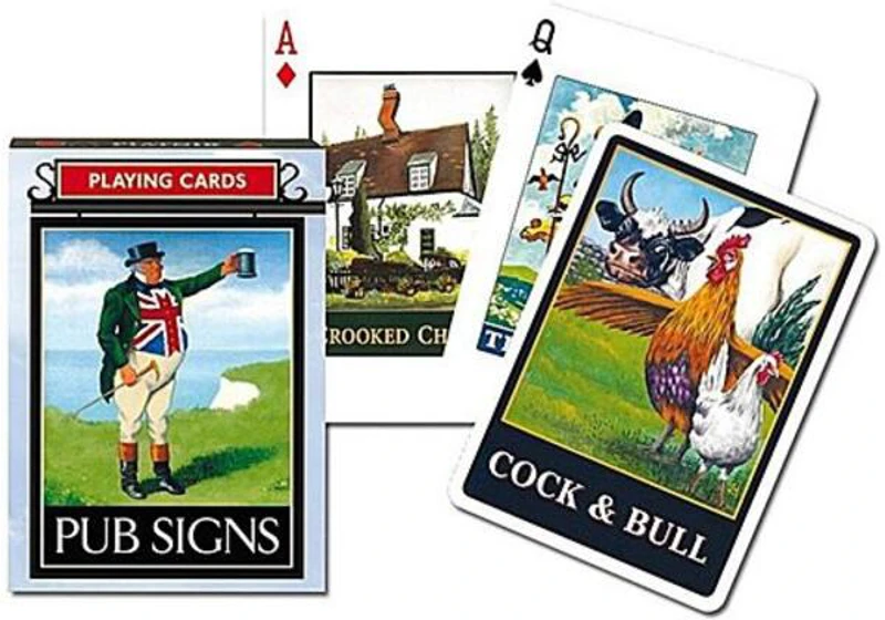 Cărți de joc Piatnik de colecție cu tema „Pub Signs”