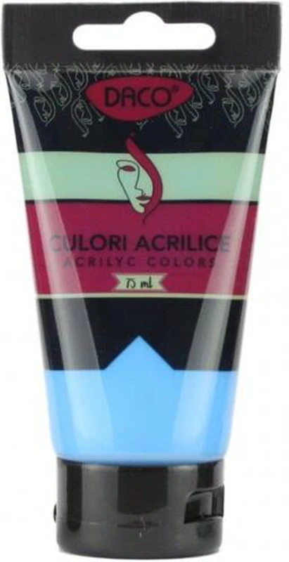 Culori acril 75 ml DACO, albastru ceruleum