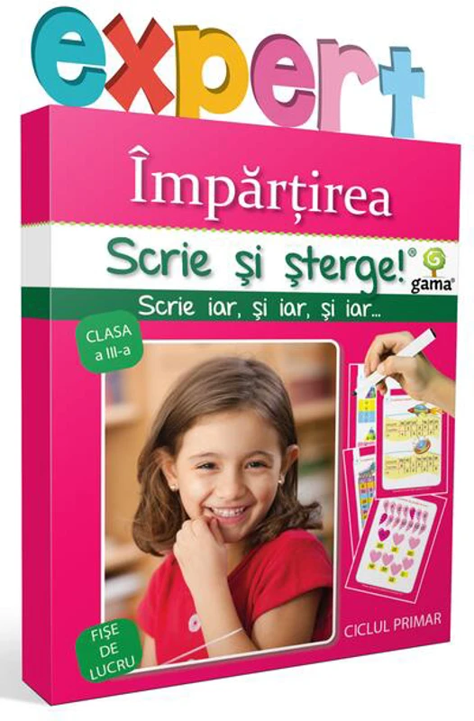 Împărţirea. Scrie și șterge! Expert (8-10 ani)