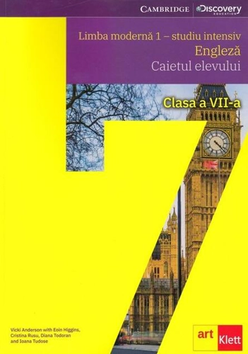 Limba modernă 1 - studiu intensiv. Engleză. Caietul elevului. Clasa a VII-a + CD