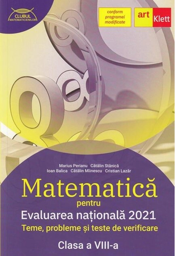 Evaluarea națională 2021. Matematică. Clasa a VIII-a