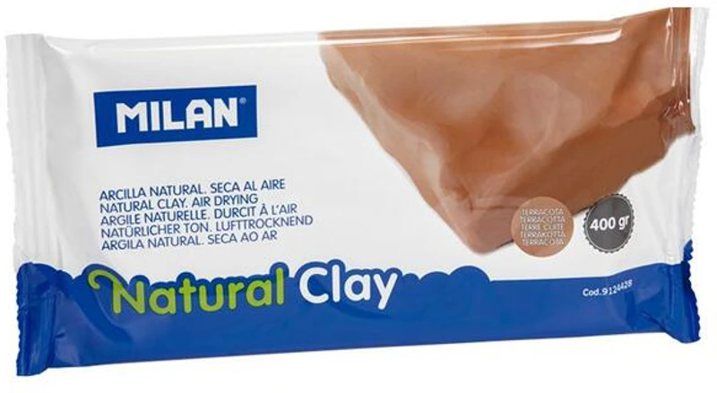 Lut natural pentru modelaj Milan, teracotă, 400g