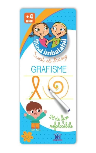 Micul imbatabil. Învăț să trasez grafisme (28 de fișe refolosibile + pix)