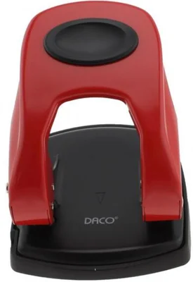 Perforator de metal cu riglă DACO, 40 coli, roșu - PF240R