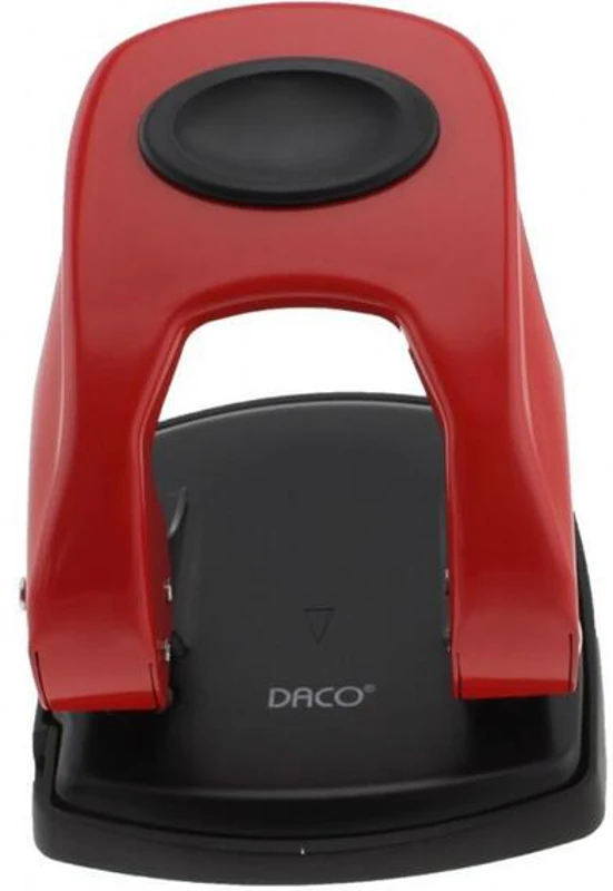 Perforator de metal cu riglă DACO, 40 coli, roșu - PF240R