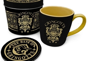 Set de cană 370 ml și coaster cu cutie Harry Potter - Gringotts