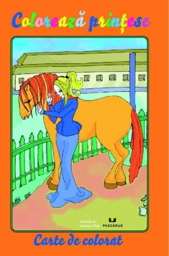 Colorează prințese. Carte de colorat