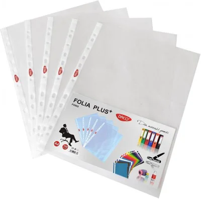 Set folie de protecție DACO Folia Plus+ A4, cristal, 40 de microni, 100 buc