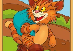 Motanul încălțat. Carte de citit și colorat