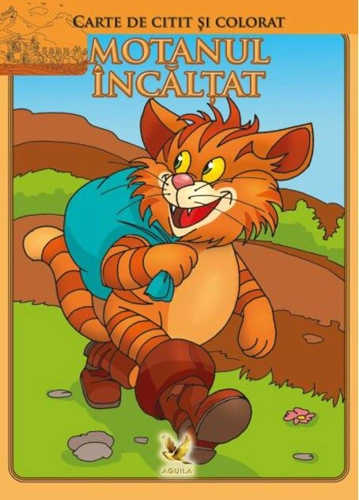 Motanul încălțat. Carte de citit și colorat