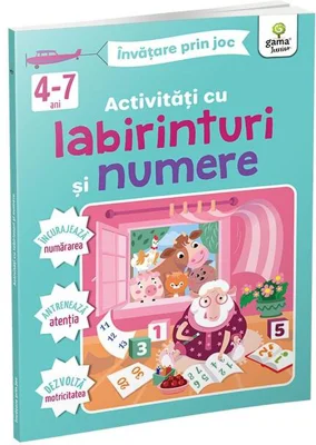 Activități cu labirinturi și numere 4-7 ani