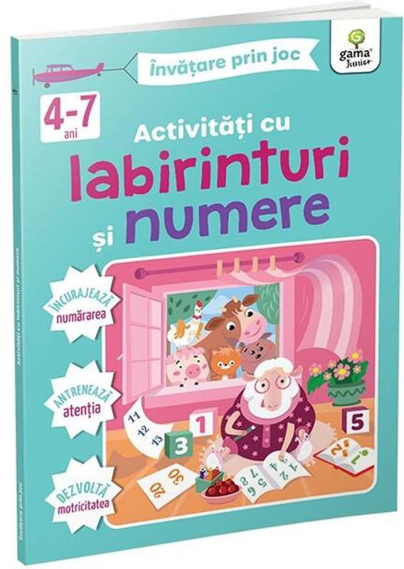 Activități cu labirinturi și numere 4-7 ani