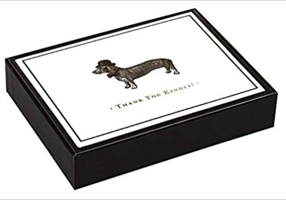 Vintage Prints Dapper Dachshund Luxe Thank You Notes