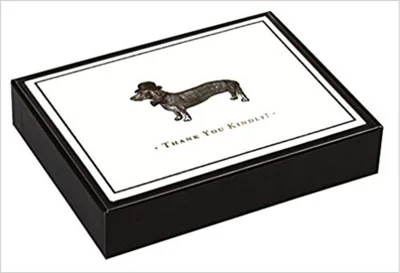 Vintage Prints Dapper Dachshund Luxe Thank You Notes