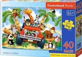 Puzzle 40 piese „Maxi Softies on Safari”